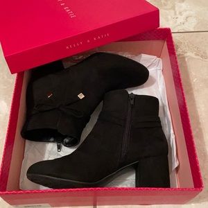 Kelly & Katie Black Suede Booties